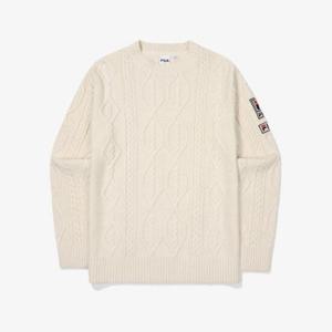 [휠라] TAG가 109,000원 유니 헤리티지 레귤러핏 케이블 스웨터(FS2STF1112X_IVY)