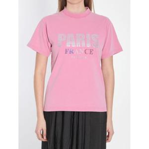 발렌시아가 반팔 티셔츠 809122TRVL5 9568 PINK