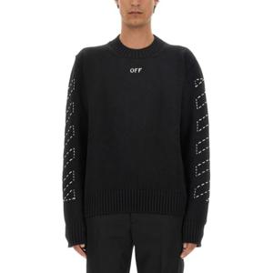 오프화이트 스웨터 OMHE172 BLACK