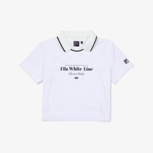[휠라] TAG가 69,000원 테니스 라이프 뉴크롭 카라티셔츠(FS2TSF2362F_OWH)