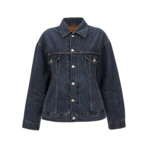 발렌시아가 데님 자켓 A00197716 Black