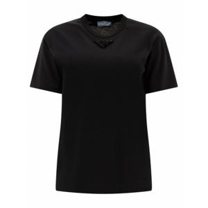 [PRADA] 라프리마 여성 티셔츠 위드 트라이앵글 로고 3551BR S OOO 150TF0170 블랙 /3