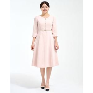 [미니멈]베이직 버튼 플레어 원피스 MZCGWO8880