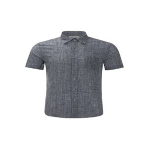 남성 폴리스판 반팔 셔츠 다크그레이 (ACZ820337)