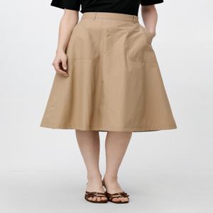 패치 포켓 플레어 스커트