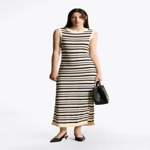 크로쉐 스트라이프 스웨터 원피스