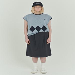 [벤시몽] H 라인 TUCK 포인트 스커트 네이비_BS1SSK001NV