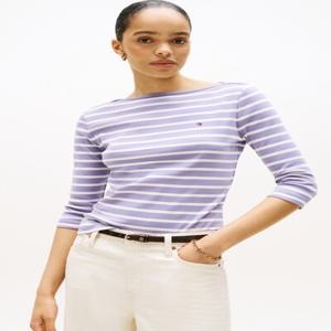 슬림 보트넥 티셔츠