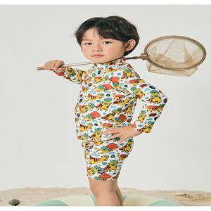 [아레나수영복] 히어로 아동 레저 래쉬가드 세트 A4BB1BS32WHT