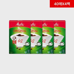 밀리타 [4팩묶음] 독일 밀리타 커피필터 여과지 오리지널 40매 (화이트) 1X2/1X4