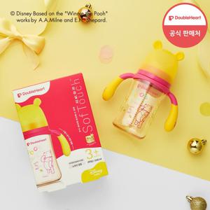 [더블하트] 3세대 디즈니젖병 240ml 곰돌이 푸 (핸들/노꼭지)