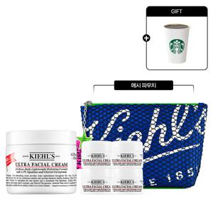 [7G] 키엘  NEW 울트라 훼이셜 크림 4.0세대 125ml 세트 (수분크림 정품용량+스타벅스 아메리카노 증정)