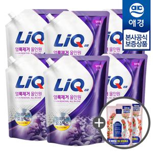 [애경][비밀] 리큐 얼룩제거 올인원 액체세제 리필 2.1L x6개 +르샤트라 세제200ml 2개증정
