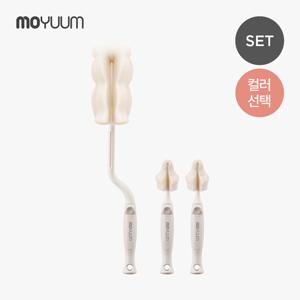 [모윰] 듀얼 스펀지 젖병솔+젖꼭지솔(2ea) 2종세트