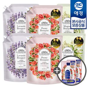 [애경][비밀] 르샤트라 고농축 섬유유연제 리필 1.6L x6개 +르샤트라 세제200ml 2개증정