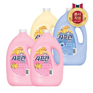 샤프란 섬유유연제 3100mlx4개 (신규3종)