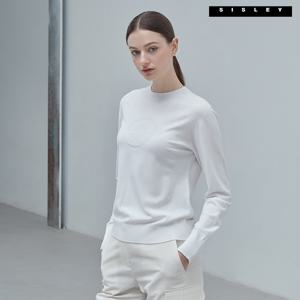 [런칭가 129000원] [SISLEY] 시슬리 로고포인트 홀가먼트 니트