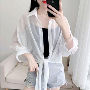 쉬폰 블라우스 바캉스룩 셔츠 면접블라우스 여행 하객