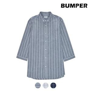 [범퍼][범퍼] 남성 코튼 린넨 윈도우 체크 7부셔츠_FPNMCSS122P