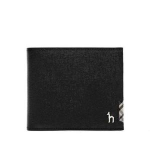 갤러리아_헤지스핸드백 [HJWA4F281BK] 선물용 블랙 체크배색 소가죽 반지갑