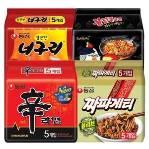 갤러리아_봉지라면 혼합 20봉(신라면5봉+짜파게티5봉+너구리5봉+불닭볶