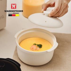 전자렌지 계란찜용기 매트화이트 전자레인지냄비 조리용기 그릇