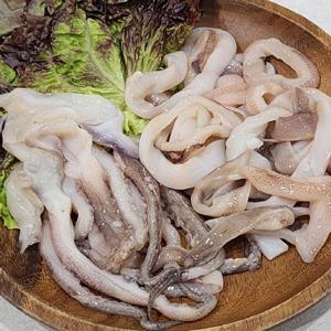 오징어링채 절단 손질 오징어링 200g 3팩