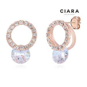 [씨아라]CIARA 14K Rimini 투서클 빅스톤 귀걸이(GoldPlated)