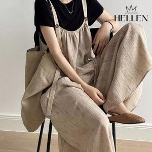 [헬렌]헬렌 데일리 여름 린넨 멜빵 점프수트 베이즈점프수트