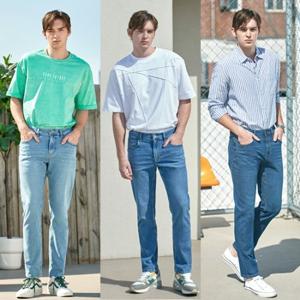남성 여름청바지 씬 릴렉스 스판데님팬츠 3종