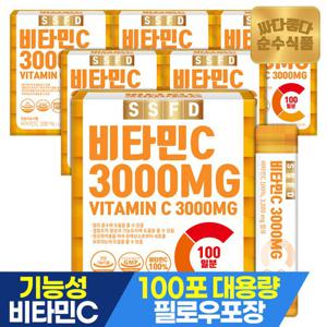 순수식품 비타민C 3000mg 6박스 x 100포 실속형 건강기능식품 비타민씨 100% 분말 파우더 스틱