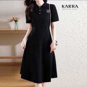 KARRA 버튼플레어원피스_A0183M
