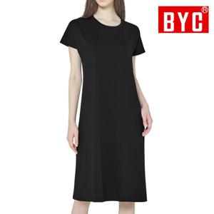 BYC 이지쿨 여자 노브라 반팔 원피스 여름 블랙 UHB4002