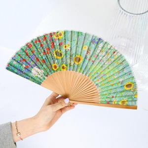 [박씨상방] (국내제작)고급 면 접이식부채 해바라기+부채집