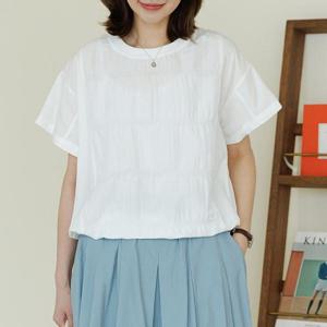 [데드라](88size)엠보스트링블라우스티 TBE3156_YC