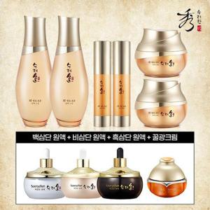[수려한]수려한 효윤 기초 10종 (효윤6종+삼단원액3종+꿀광크림)