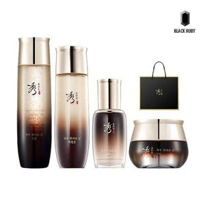 [기타 (뷰티)]수려한 자우 럭셔리 진 기초세트 (스킨/로션/엠플/크림)