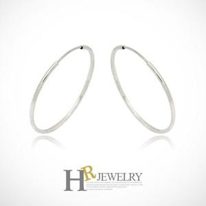 [호림쥬얼리]실버92.5/Silver/은귀걸이/세련(HR)실버 링 파이프 귀걸이(3.5cm)