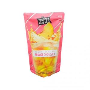 카페리얼 복숭아 아이스티 230ml x 10개입 파우치 음료