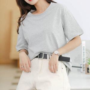 여자여름티 여성 노브라 기본 무지 반팔티셔츠 캡내장티 캡티셔츠