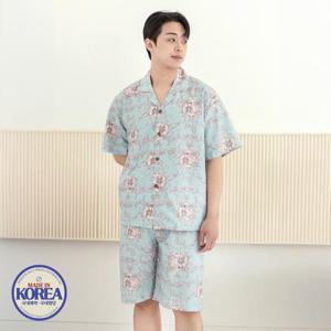 [토토와모모]남성 남자 여름 잠옷 파자마 홈웨어 상하세트 24S809(인견)