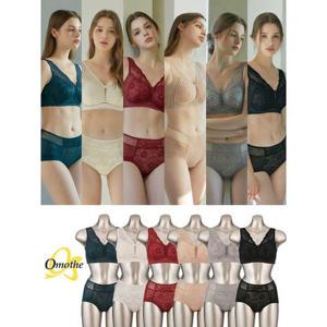 [오모떼]쿨맥스 빅사이즈 노와이어 브라팬티(OMBBBR01_FU) 12종 풀세트