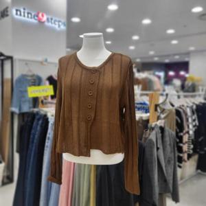 [나인스텝]N23NW3309 세로 골지 니트