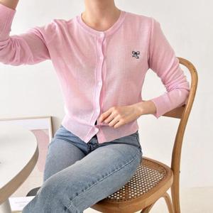 [샵앤][샵앤] 국산 여성 시스루 슬림 냉기차단 여름 니트 가디건 21DS-WCD-3368-블랙