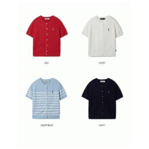 [후아유]여성용 스티브 라운드넥 반팔 가디건 / Steve Round neck Short Sleeve Cardigan