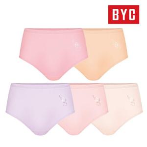 [BYC]BYC 여성 순면 맥시 나보아 부인용 여삼각 패턴 9095 삼각팬티 5매입