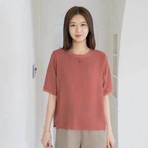 엄마옷 마담4060 여름티셔츠 티셔츠스티치절개-QTE2506029-