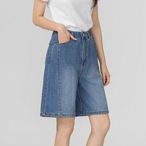 [유니제이] 로씨 프런트 절개 데님 반바지