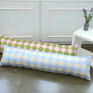 [애슐리데코]다이아체크 일자바디필로우 커버(솜없음)35x90