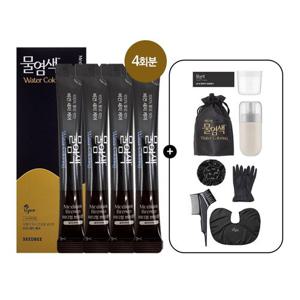 [씨드비]씨드비 물염색 비건 새치 홈쇼핑 동일 김혜수 염색약 4회분+염색도구
